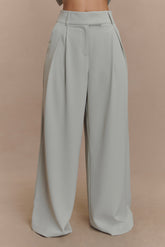 Jameson Pleated Wide Leg Pants - Light Sage